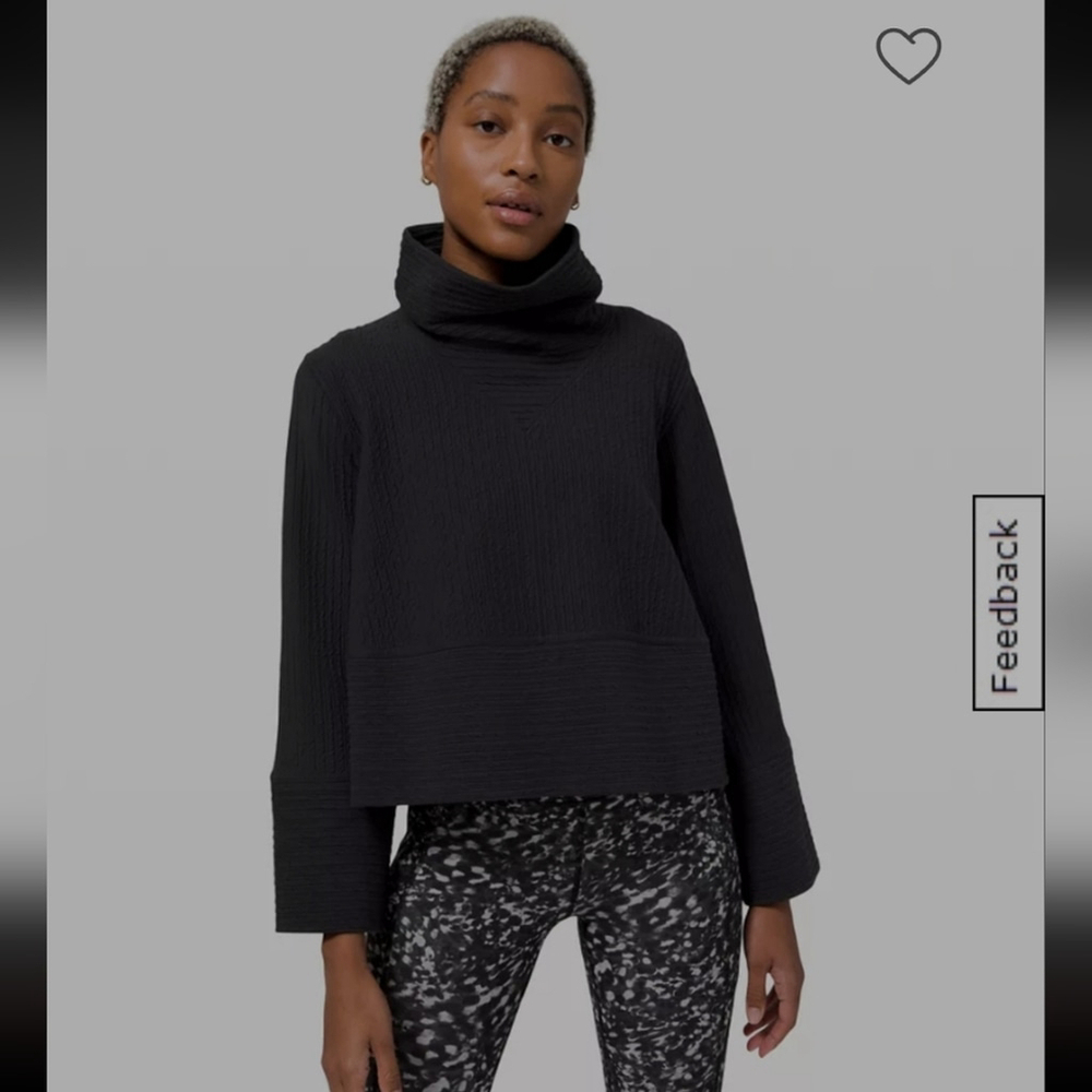 LULULEMON ATHLETICA WOMEN'S Oversized Textured Funnel-Neck Pullover SIZE 6